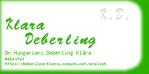 klara deberling business card